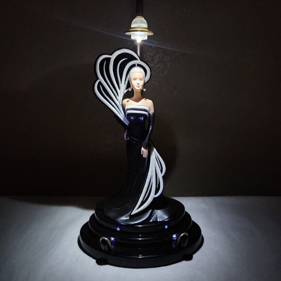 Hallmark Keepsake 45th Anniversary Barbie Ornament 2004 W/ Lighted Display Stand - Picture 2 of 7